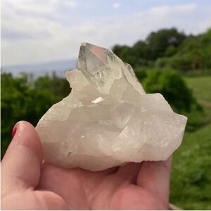 Large White Quartz Crystal Cluster Specimen